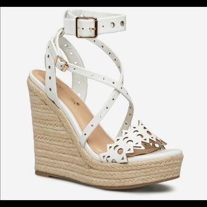 New in box, White Nikolina Espadrille Wedge 8.5